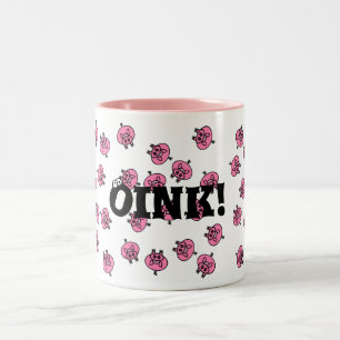 Caneca De Café Em Dois Tons Oink!