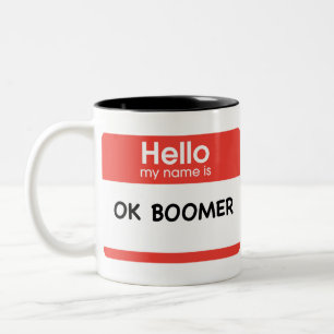 CANECA DE CAFÉ EM DOIS TONS OK BOOMER