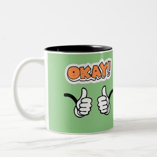 Caneca De Café Em Dois Tons Ok, Mug De Café De Duas Toneladas (Esquerda)