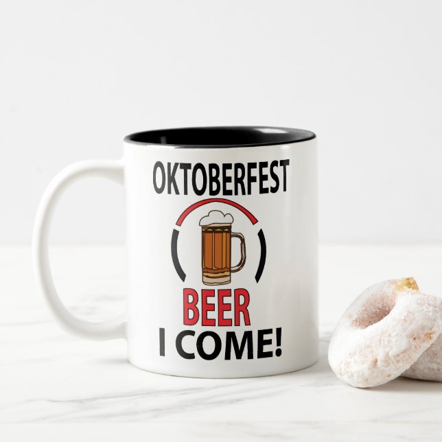 Caneca De Café Em Dois Tons Oktoberfest Beer Festival Funny Oktoberfest (Com Donut)