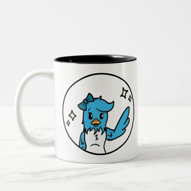 Caneca De Café Em Dois Tons Olá Bluebird (Esquerda)