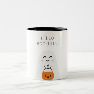 Caneca De Café Em Dois Tons Olá BOO-TIFUL