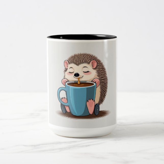 Caneca De Café Em Dois Tons Olá Hedgehog Mug (Centro)