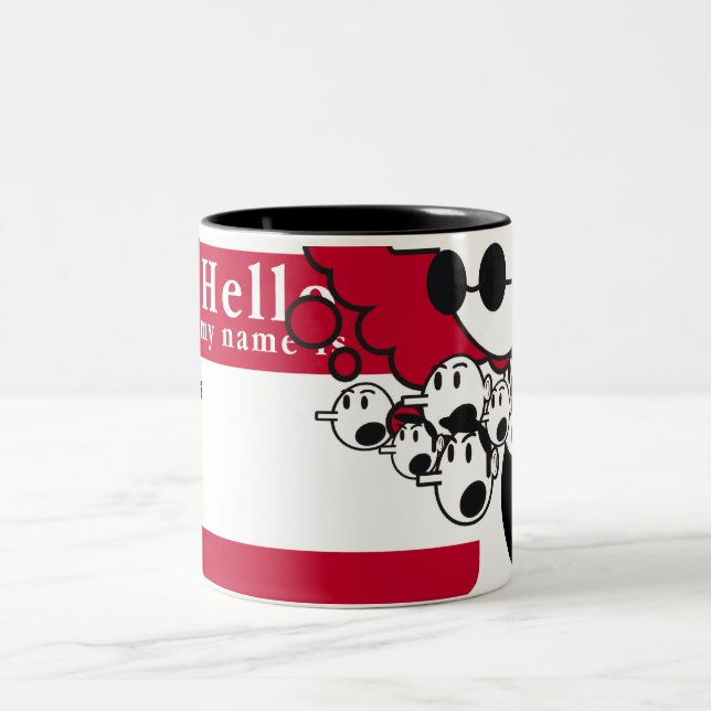 Caneca De Café Em Dois Tons olá! meu nome é (Centro)