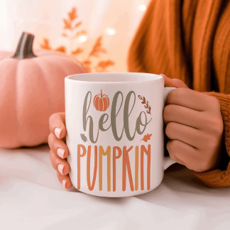 Caneca De Café Em Dois Tons Olá Pumpkin Mug