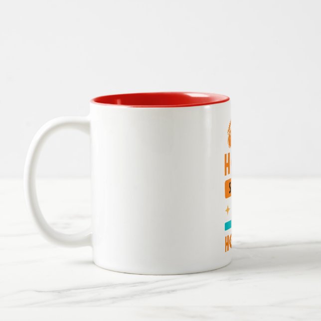 Caneca De Café Em Dois Tons Olá, verão, hora de férias (Esquerda)