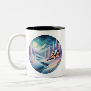 Caneca De Café Em Dois Tons Olá Winter