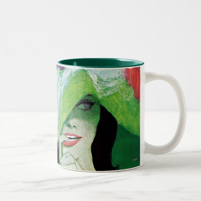 Caneca De Café Em Dois Tons Olhando para o outro lado (Direita)