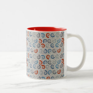 Caneca De Café Em Dois Tons Olhar para as linhas do oceano
