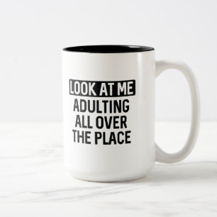 Caneca De Café Em Dois Tons Olhe-me