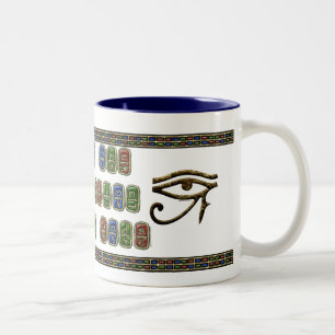 Caneca De Café Em Dois Tons Olho de Horus, proteção Drinkware