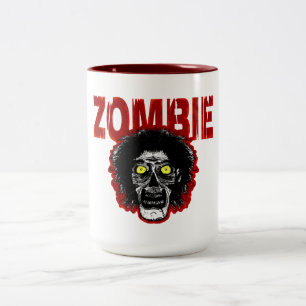 Caneca De Café Em Dois Tons Olhos Amarelos ZOMBIE