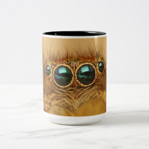 Caneca De Café Em Dois Tons Olhos bonitos da aranha