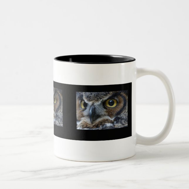 Caneca De Café Em Dois Tons Olhos da coruja (Direita)