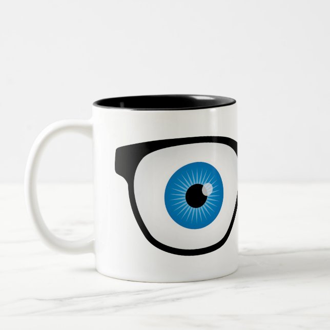 Caneca De Café Em Dois Tons Olhos da optometria (Esquerda)
