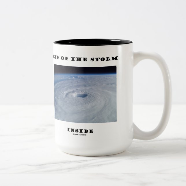 Caneca De Café Em Dois Tons Olhos Do Furacão Da Dentro De Tempestade (Direita)