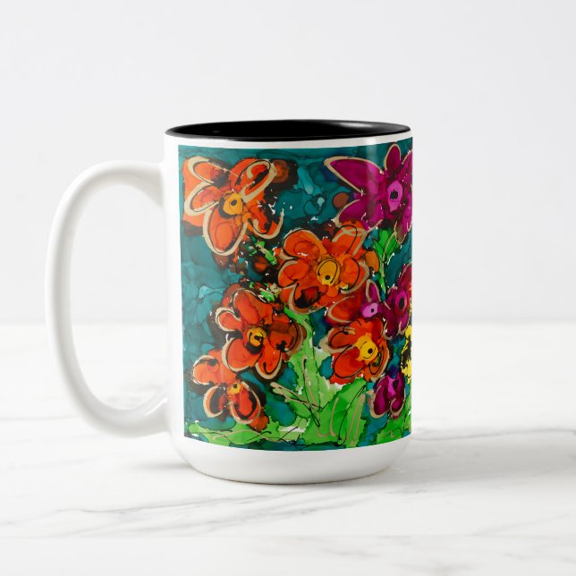 Caneca De Café Em Dois Tons Olhos Popping Lovitude Porta copos Mug (Esquerda)