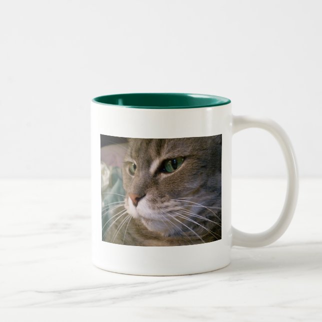 Caneca De Café Em Dois Tons Olhos verdes (Direita)