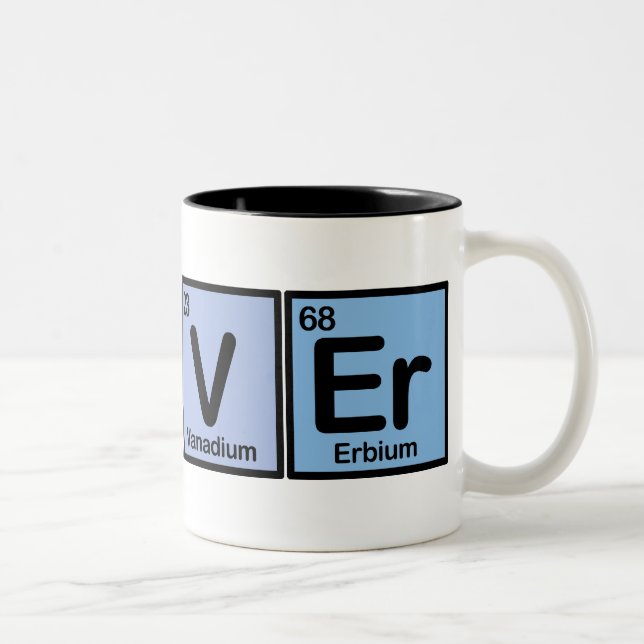 Caneca De Café Em Dois Tons Oliver fez dos elementos (Direita)
