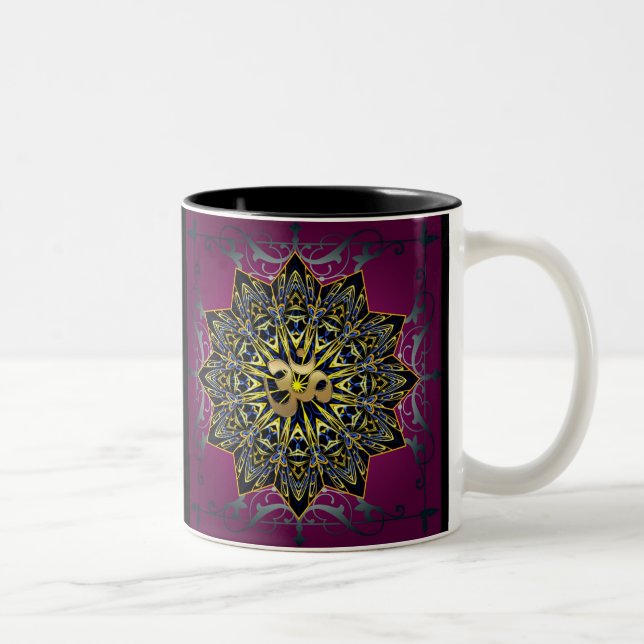 Caneca De Café Em Dois Tons OM cósmico (Direita)