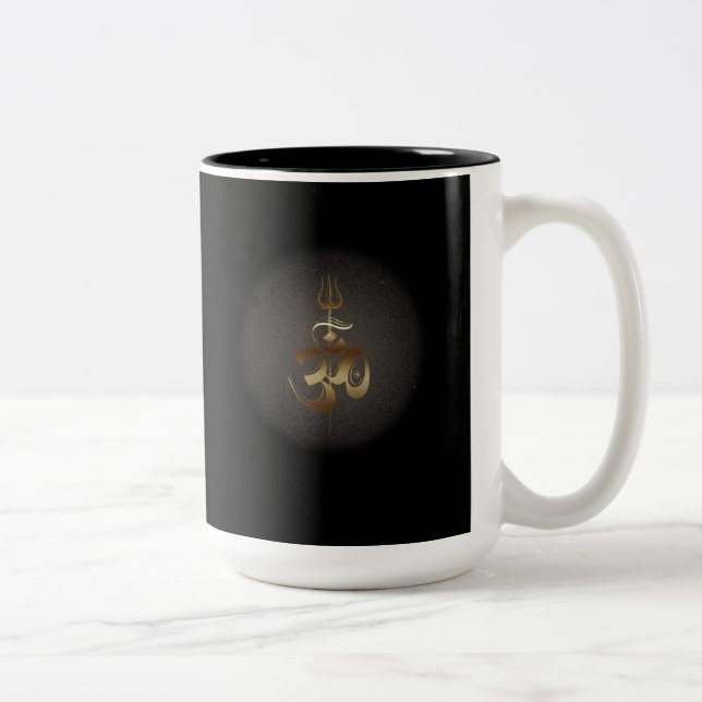 Caneca De Café Em Dois Tons OM-Trishul - Mug (Direita)