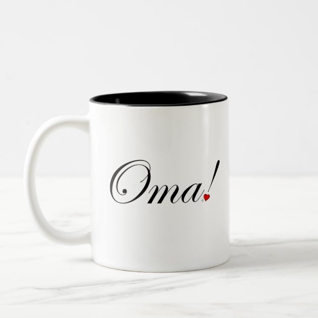Caneca De Café Em Dois Tons Oma! (Esquerda)