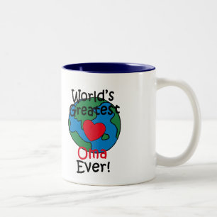 Caneca De Café Em Dois Tons Oma Coração Mais Querido do Mundo