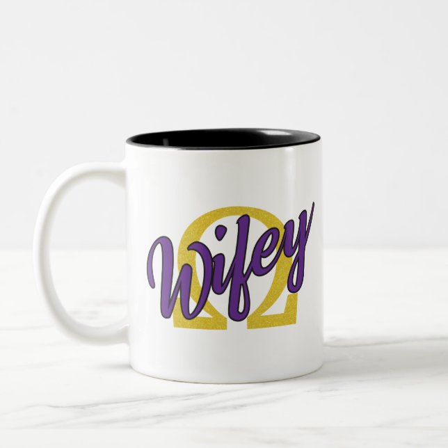Caneca De Café Em Dois Tons Omega Wifey (Esquerda)