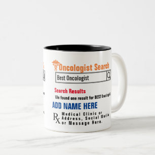 Caneca De Café Em Dois Tons Oncologista Busca com Presente Mug