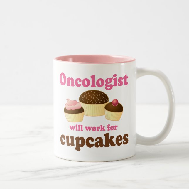 Caneca De Café Em Dois Tons Oncologista engraçado (Direita)