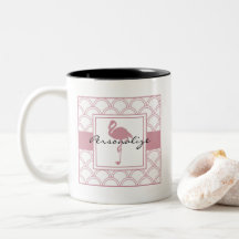 Onda Art Deco com Flamingo Rosa