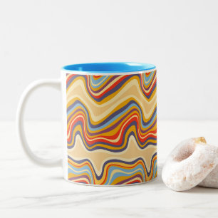 Caneca De Café Em Dois Tons onda retrorreflectora