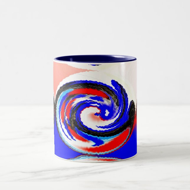 Caneca De Café Em Dois Tons Ondas (Centro)