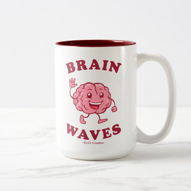 Caneca De Café Em Dois Tons Ondas cerebrais (Direita)
