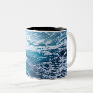 Caneca De Café Em Dois Tons Ondas do Mar Incríveis Melhor presente para aman