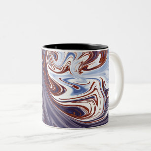 Caneca De Café Em Dois Tons Ondas monstruosas   Melhor pintura de abstrato