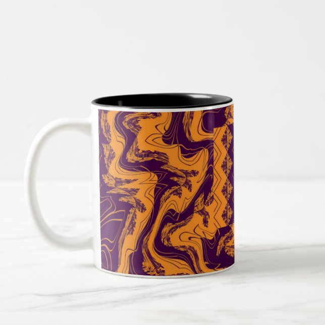 Caneca De Café Em Dois Tons Ondas Tebeb (Esquerda)