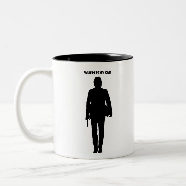 Caneca De Café Em Dois Tons Onde está meu carro ? (Esquerda)