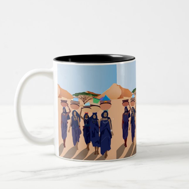 Caneca De Café Em Dois Tons Onde estão os bebês? (Esquerda)