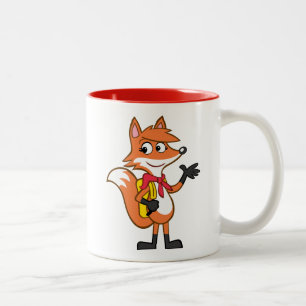 Caneca De Café Em Dois Tons Ondulação do Fox do rick Scarlett da guarda