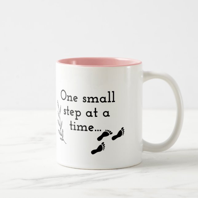 Caneca De Café Em Dois Tons One Small Step at a Time Coffee Mug (Direita)