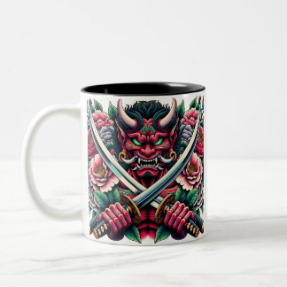 Caneca De Café Em Dois Tons Oni & Bakeneko - Enchanted Guardians Edition