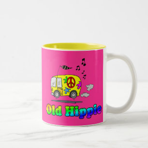 Caneca De Café Em Dois Tons Ônibus velho do Hippie