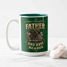 Caneca De Café Em Dois Tons Only The Best Father Ride Motorcycles, Have Beards