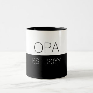 Caneca De Café Em Dois Tons Opa Estabelecido Vovô est Avô para ser presente