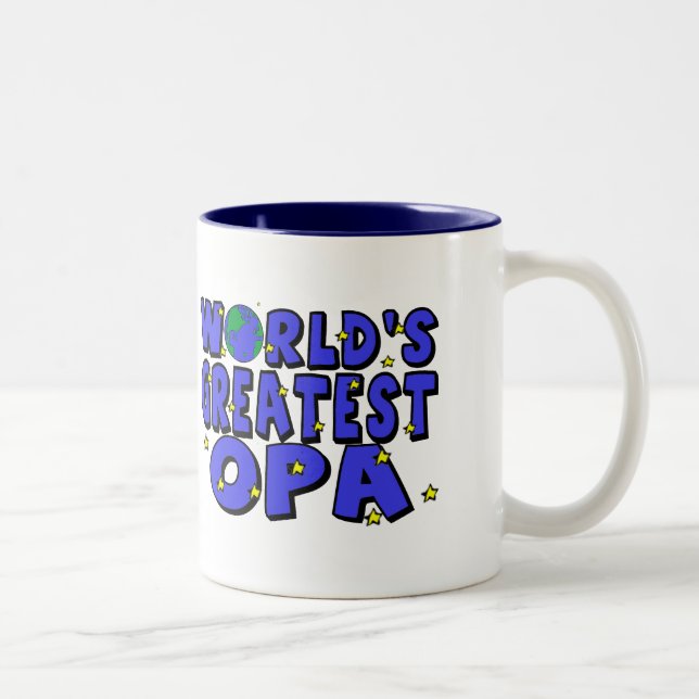Caneca De Café Em Dois Tons Opa Mais Incrível do Mundo (Direita)