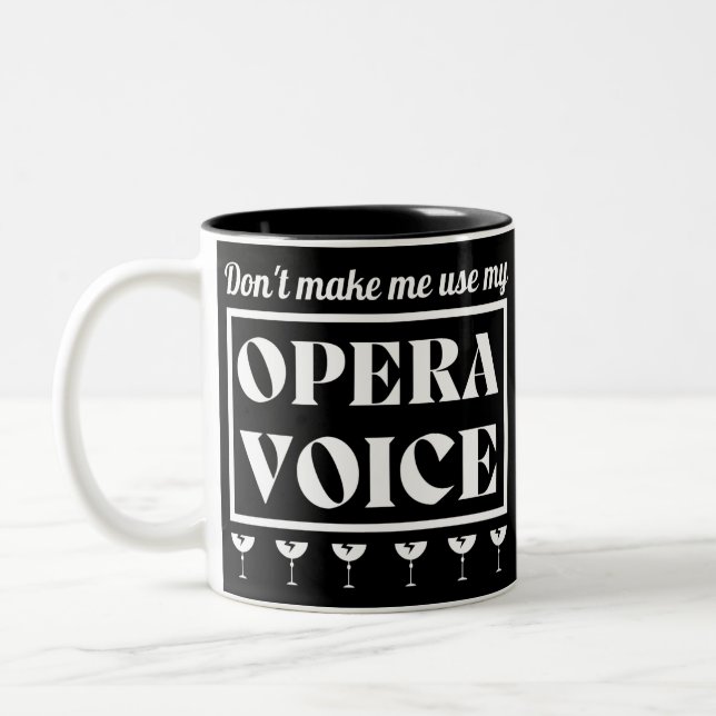 Caneca De Café Em Dois Tons Opera Voice Opera Singer (Esquerda)