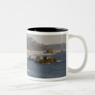 Caneca De Café Em Dois Tons OR, Costa do Oregon, Parque Estadual Ecola, vista