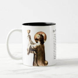 Caneca De Café Em Dois Tons Oração Católica Poema Religioso