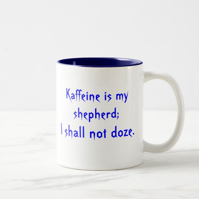 Caneca De Café Em Dois Tons Oração de Kaffeine (Direita)